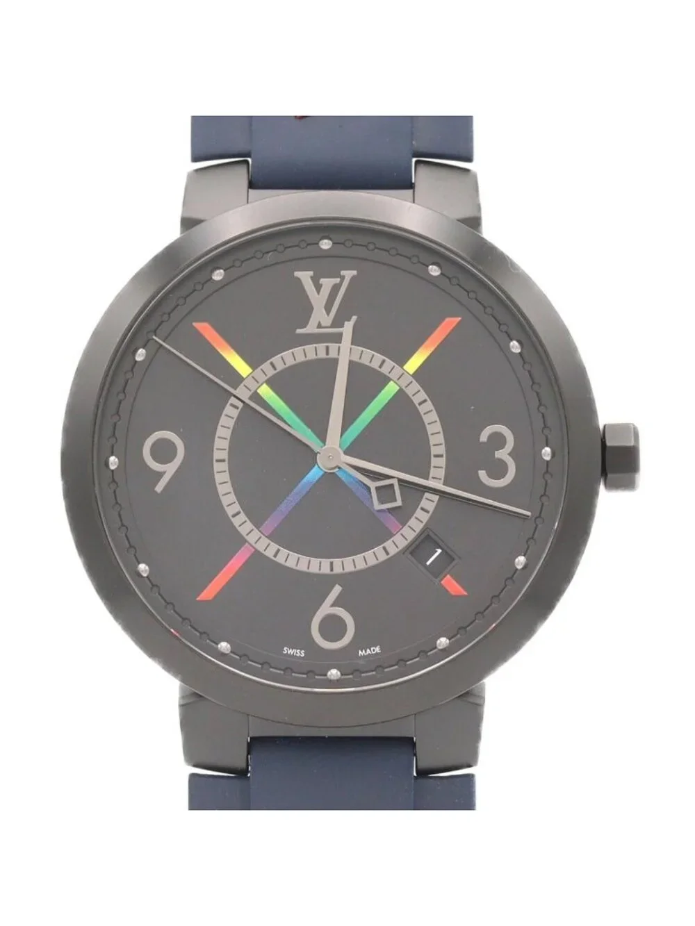 Louis Vuitton Tambour Slim Rainbow SS Quartz Watch
